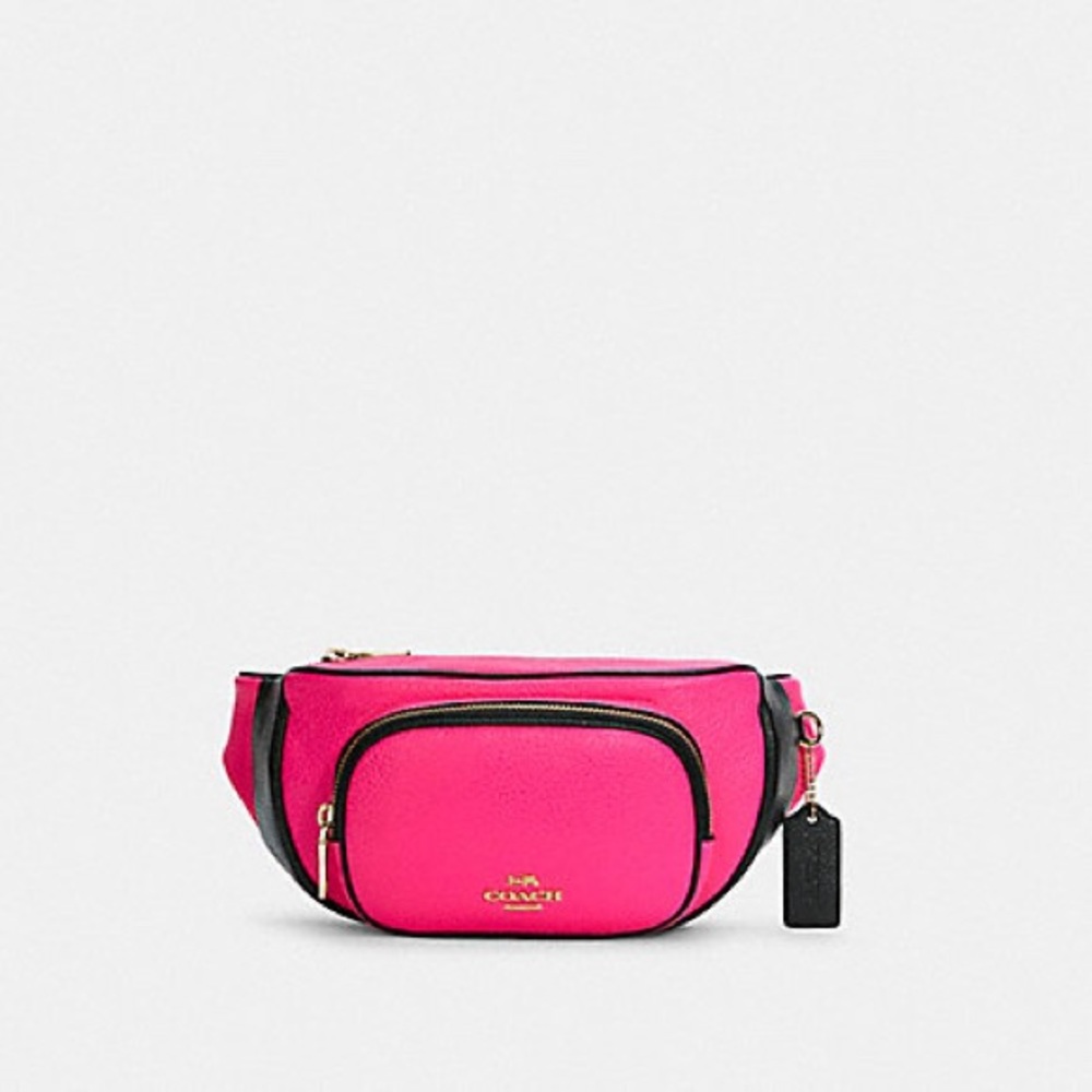 Coach neon pink court belt bag